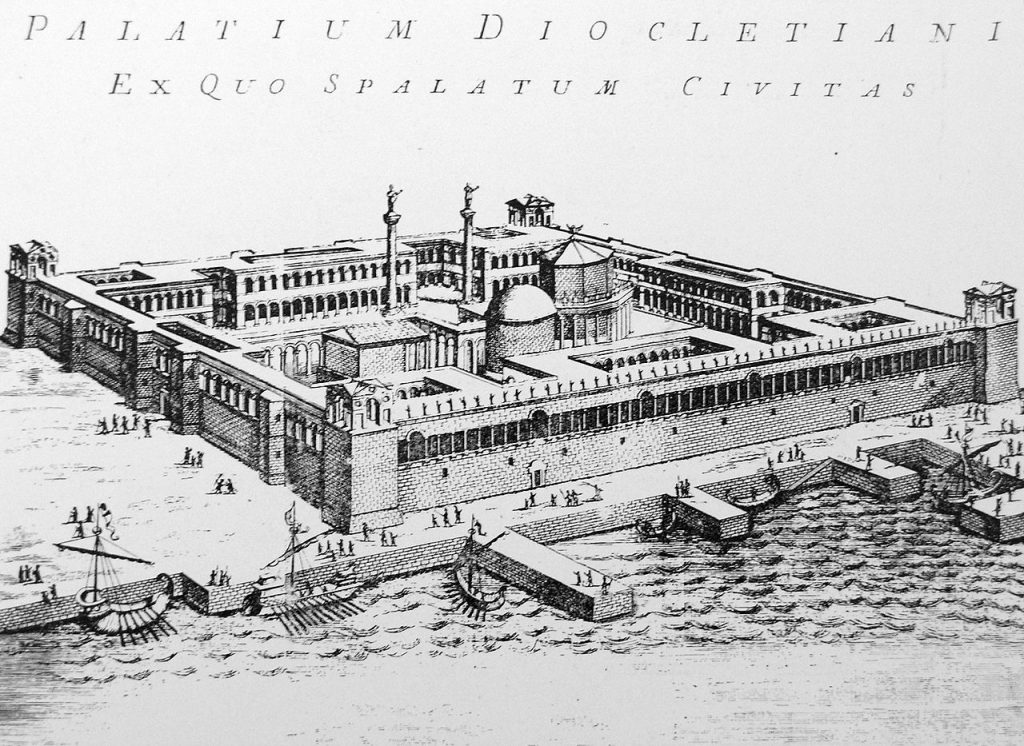 Rekonstrukcija izgleda Dioklecijanove palače po Farlatiju Izvor Wikiwand