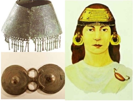 Japotkinja i njen nakit, kapa i kopča Izvor Muzej Gacke