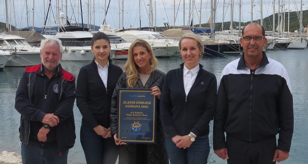 Priznanje Nautičke patrole: Zlatni osmjesi ACI marina Veljko Barbieri Slano