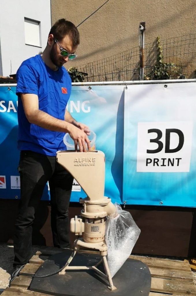 Mljevenje plastičnog otpada / Izvor: Udruga Jedro&Krilo